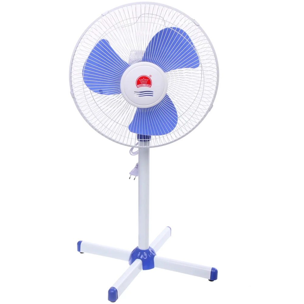 Вентилятор напольный «CHANGLI CROWN», 1601, бело-синий