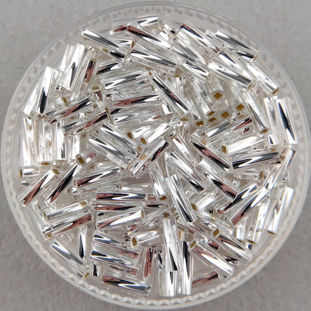 Miyuki Twisted Bugle #0001 (хрусталь с внутренним серебрением)