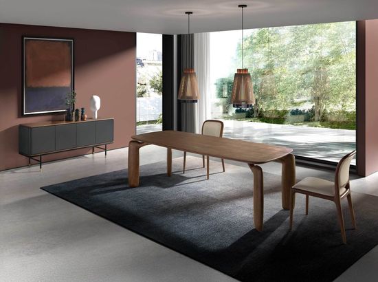 Стул 4169/CH-24075 из кремовой экокожи и дерева Испания