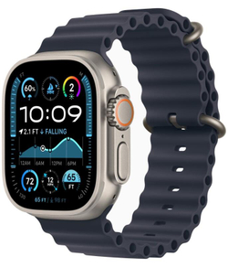 Apple Watch Ultra 2 49mm Бежевый Титан Ремешок Ocean Темно-Синего Цвета 2024