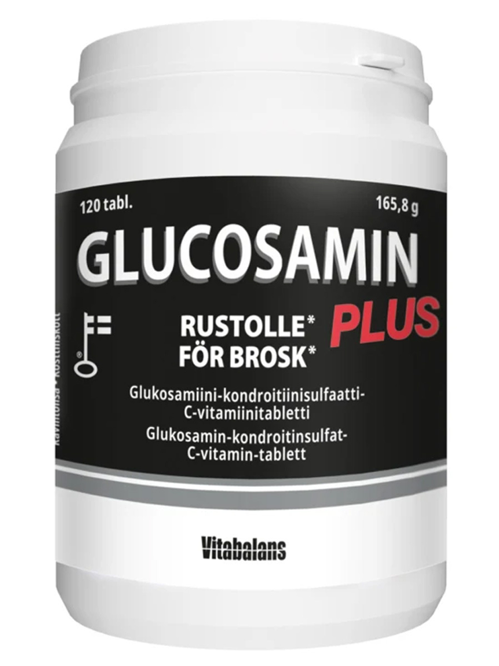 Пищевая добавка Vitabalans Glucosamin Plus 120 таблеток, 165,8 г, Глюкозамин Плюс