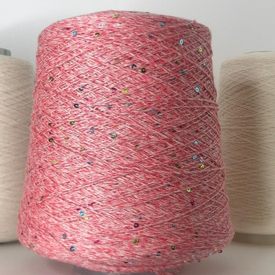 SINFONIA - Rigo. 90% кашемир, 10% шелк пайетки 450м/100гр Розовый /Белый