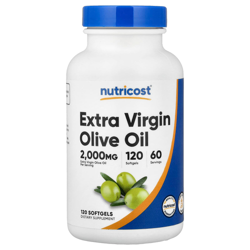 Nutricost, нерафинированное оливковое масло высшего качества, 120 капсул (1000 мг в 1 капсуле)