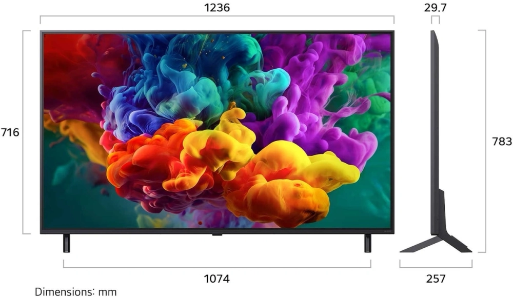Телевизор LED LG 55" 55QNED85B6C.ARUG черный титан 4K Ultra HD 120Hz DVB-T2 DVB-C DVB-S2 USB WiFi Smart TV