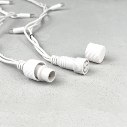 Светодиодная бахрома с колпачком 3,2*0,9 м., 168 синих LED ламп, каучуковый белый провод, LTC (LL168-8-2B)