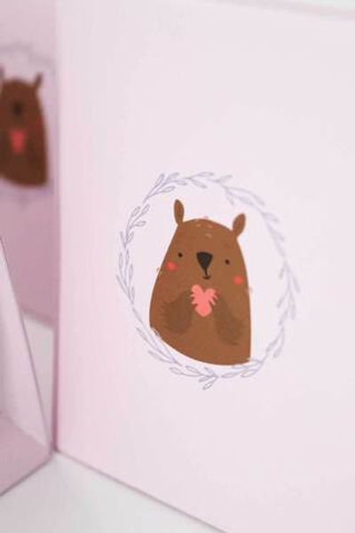 Пакетик подарочный объемный "СКРОМНЫЙ МИШКА", 70х35х85мм