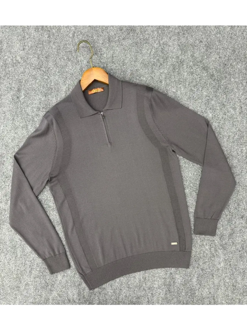 Лонгслив мужской, Поло с длинным рукавом