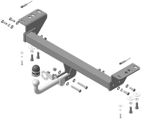 Фаркоп с эл-кой Smart для Haval Jolion 2021 - н.в (оцинкованный шар)(паспорт и сертификат в комплекте) 93107-A.Motodor