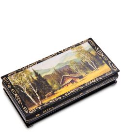 Народные промыслы ШК-11/ 5-O Шкатулка-купюрница в технике декупаж (8х17х4)
