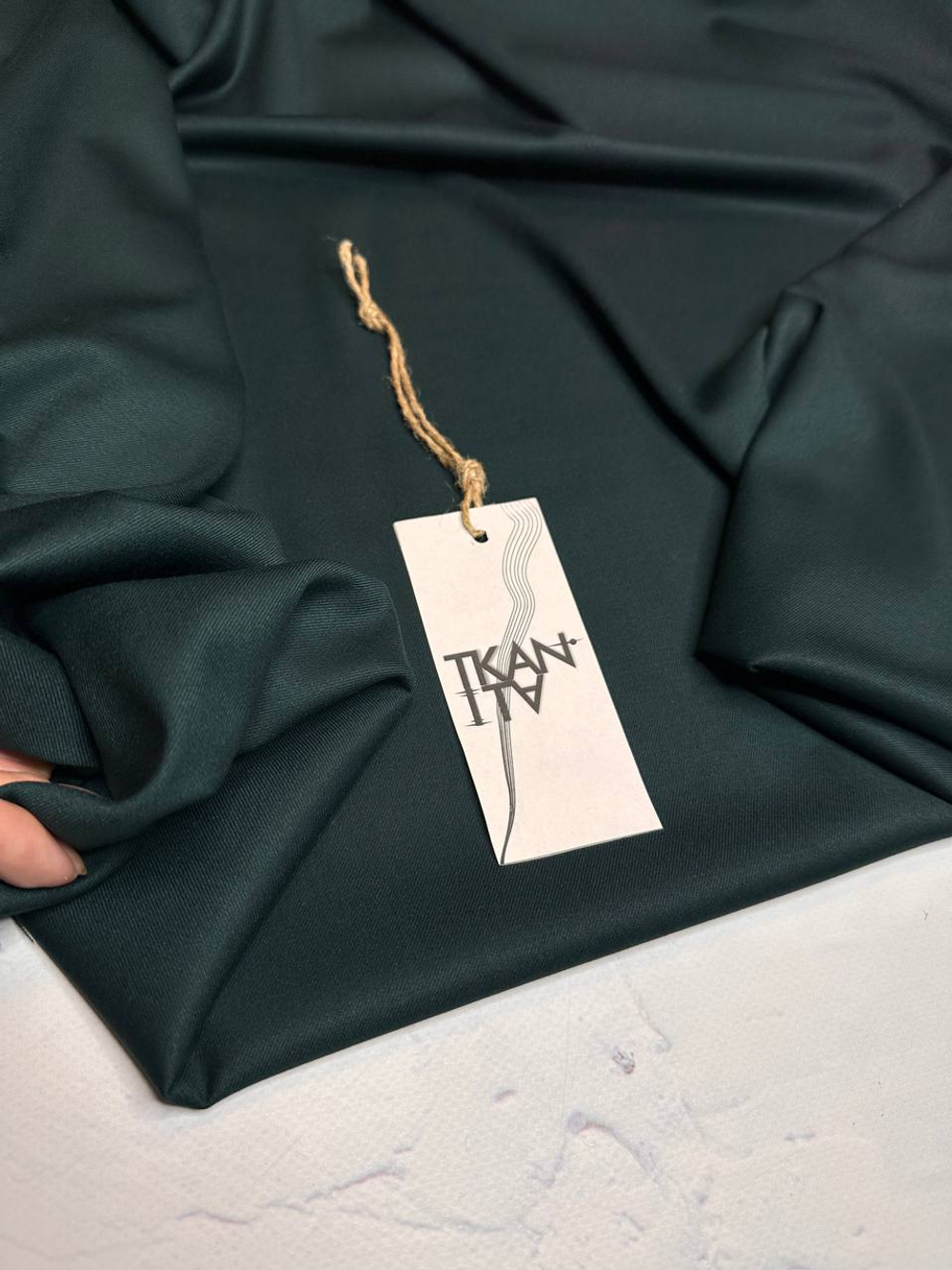 Костюмно-плательная смесовая однотонная поливискоза (64%полиэстер/33%вискоза/3%эластан, Сосна, 148, 285 гр/м2)