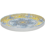 Тарелка «Позитано» с бортом;фарфор;D=270,H=25мм;васильк.,горчич. (Цвет: синий)