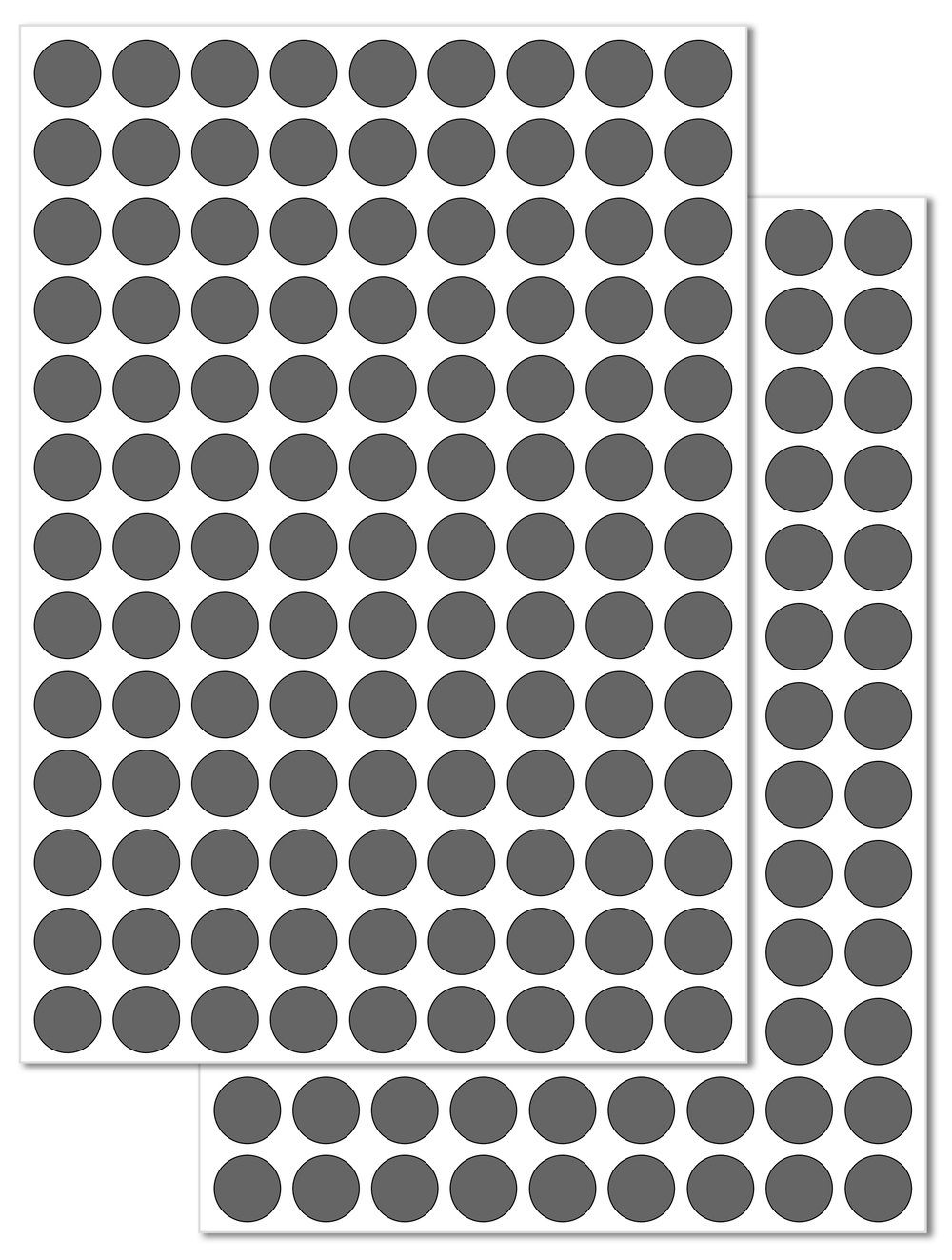 Темно-серые виниловые наклейки для упаковки и маркировки Policomprint M20, 12 мм. 234 шт.