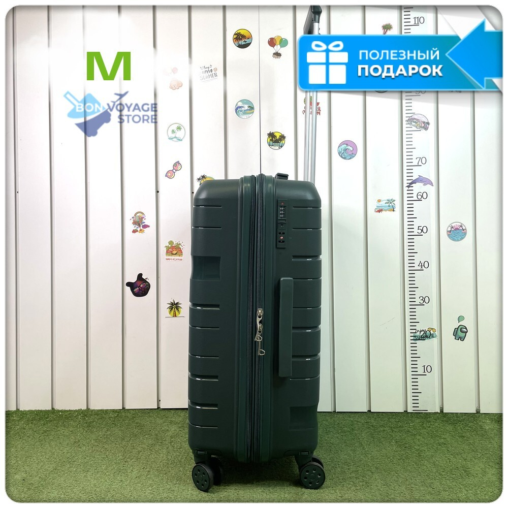 Средний чемодан Impreza Line, Темно-зеленый, M+