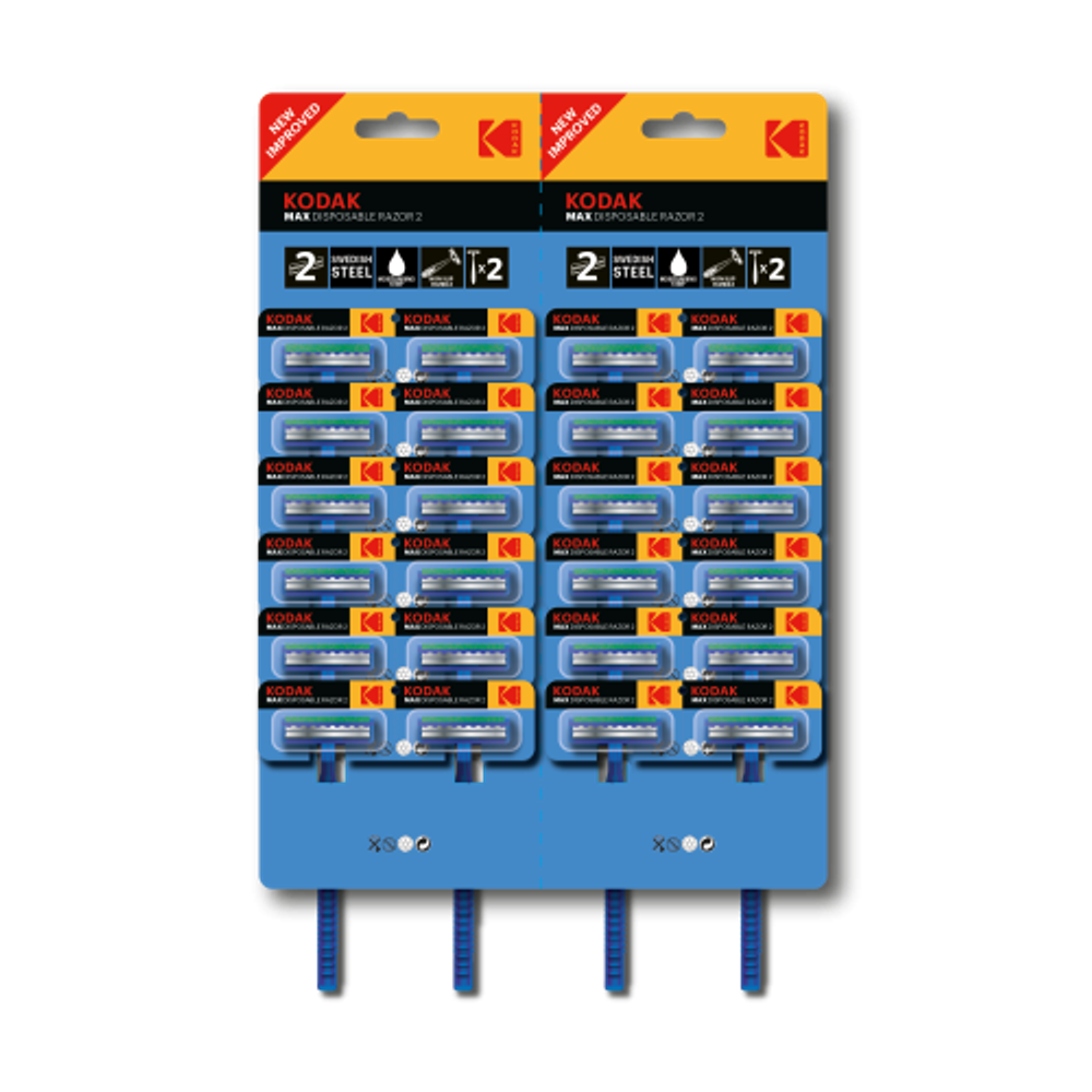 Одноразовые станки для бритья Kodak Disposable Razor Max 2 мужские синий 24 шт. 2 лезвия