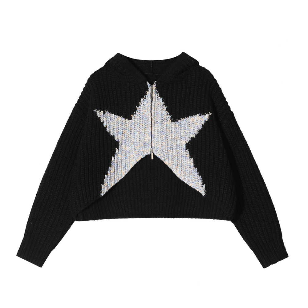 Укороченный свитер со звездой