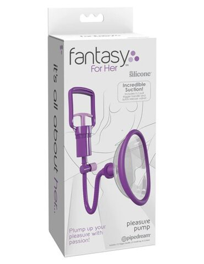 Фиолетовая клиторальная помпа Pleasure Pump (Цвет: фиолетовый)