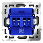 Розетка акустическая встраиваемая VOLTUM S70 4-местная, (графит)