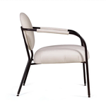 Лаунж кресло EGO, велюр белый