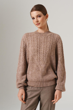 23094 Джемпер женский (бежево-серый)