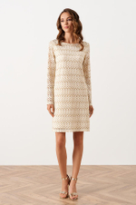 51564 Платье женское (сливочно-золотистый)