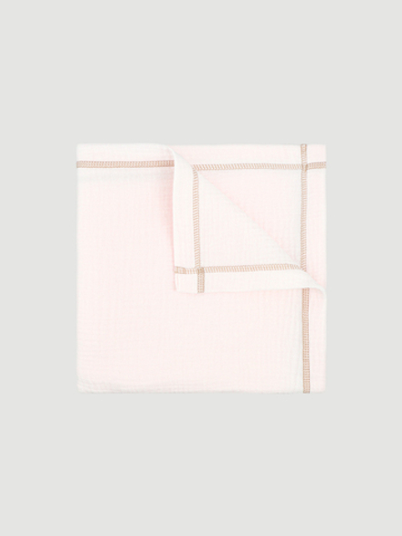 Плед-пелёнка Mjölk Pink Rose из муслинового хлопка