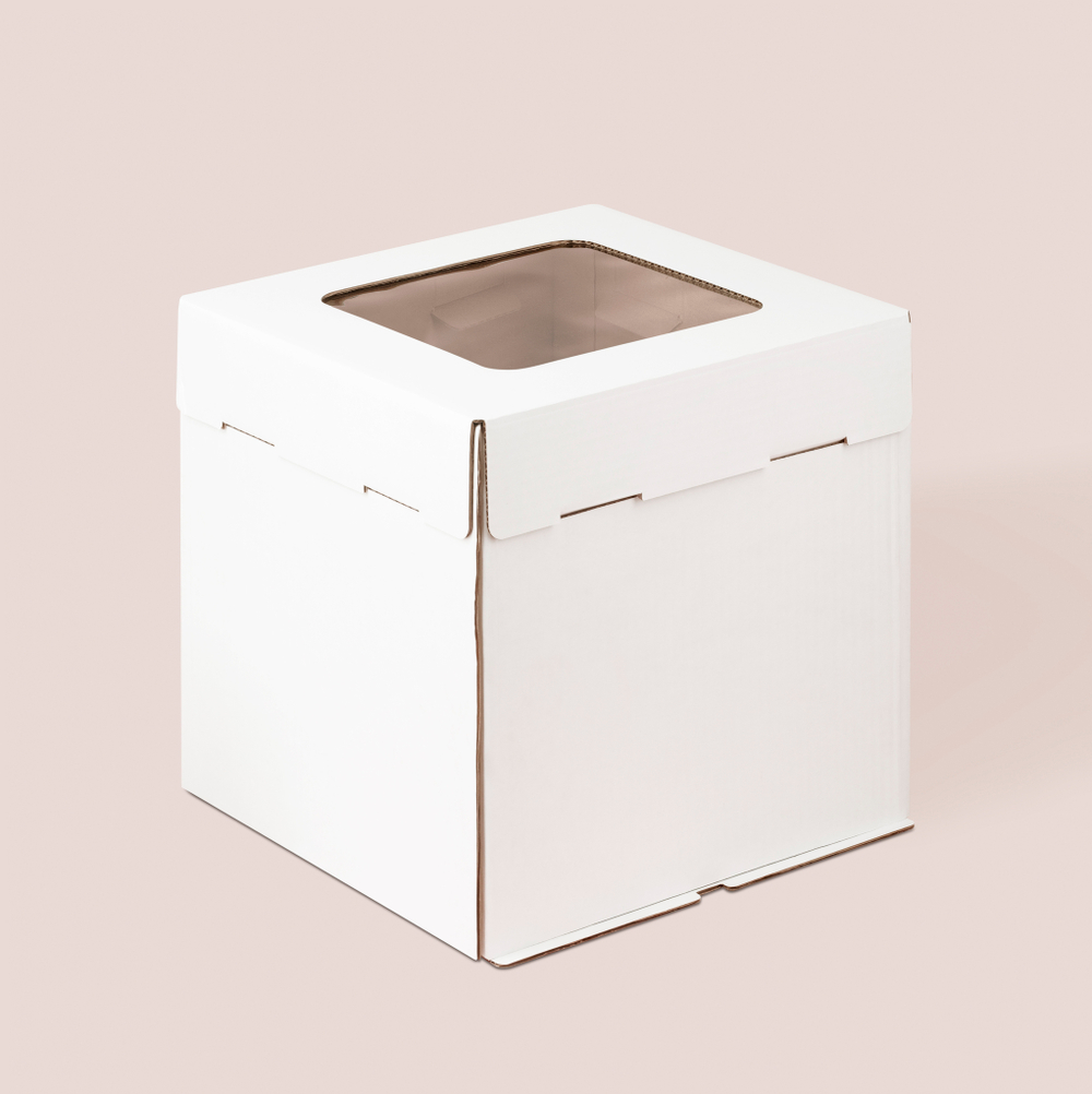 Коробка для торта с окном, 500*500*500 мм, гофрокартон