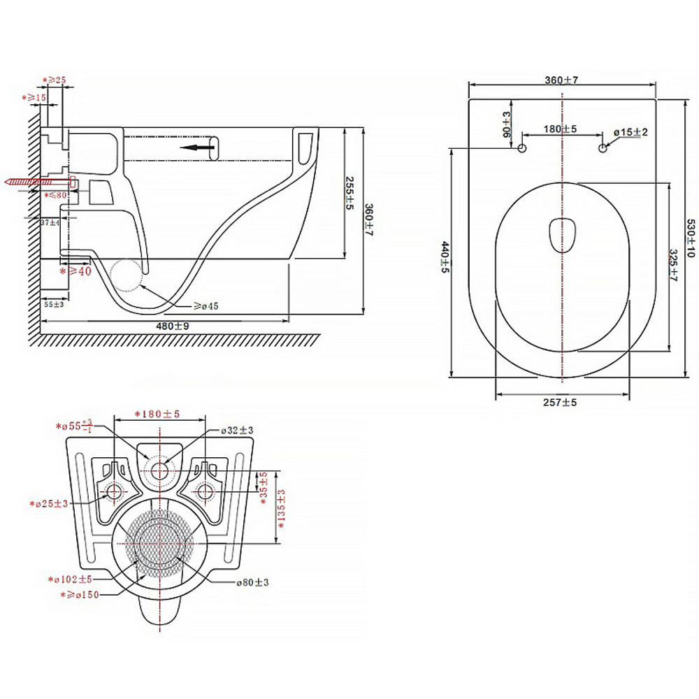 Унитаз подвесной Azario NEMI 530х360х360 безободковый, система слива "скрытое Торнадо", с быстросъемным сиденьем микролифт (AZ-1293WH)