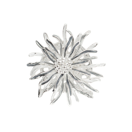 Брошь Shadore Астра XZ1060.2 BW/S