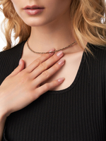 Чокер на шею женский, из голубого агата - сапфирина, бижутерия