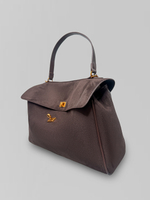 Сумка 8733 замшевая комбинированная с кожаными вставками прямоугольной формы