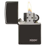 Зажигалка Zippo Classic с фирменным логотипом и покрытием Ebony