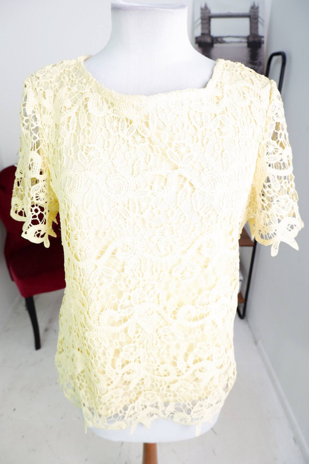 Блузка Draper's & Damons ажурный, маркировка L, визуально на 48 размер