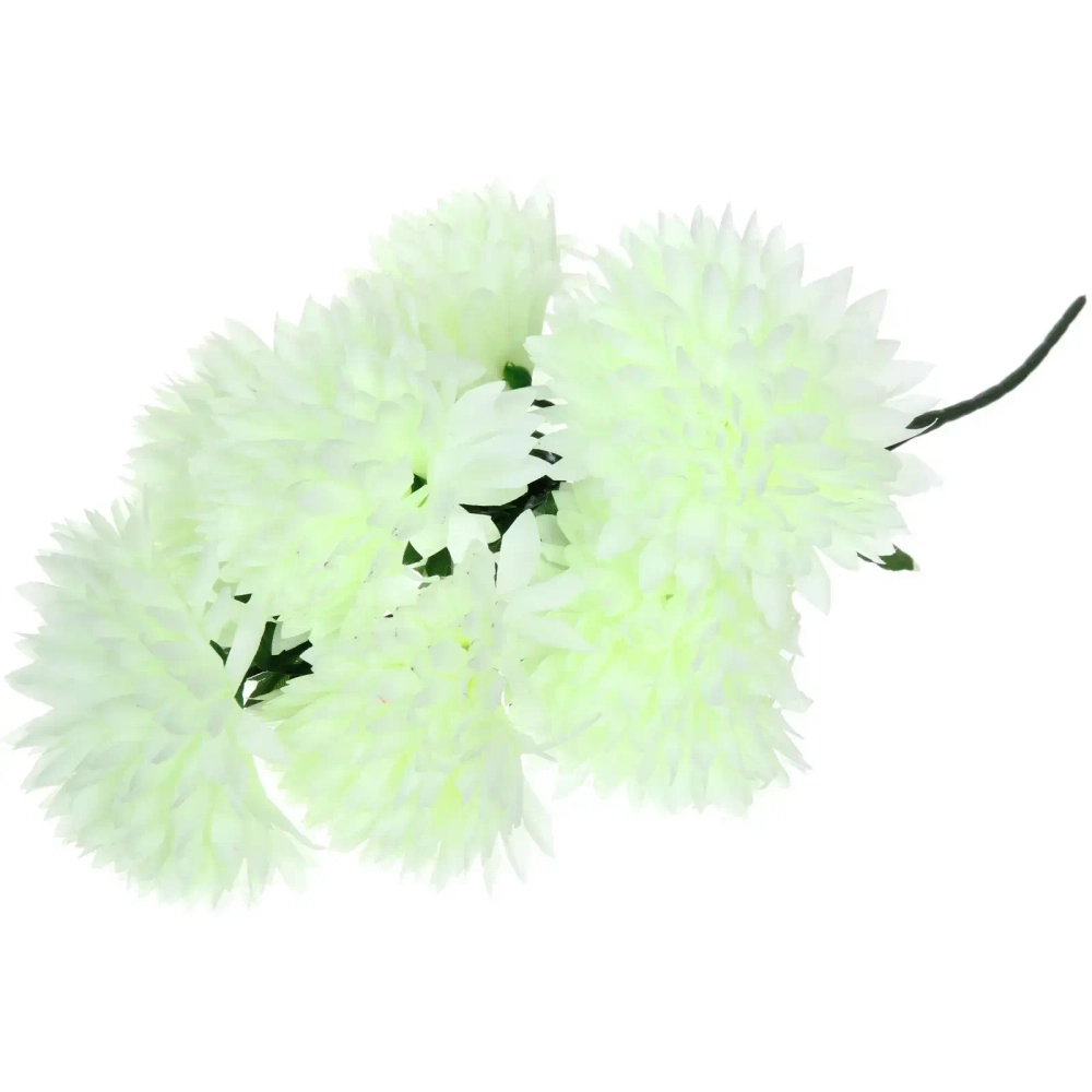 Цветы искусственные 50см «Хризантемы» 7 цветков белые