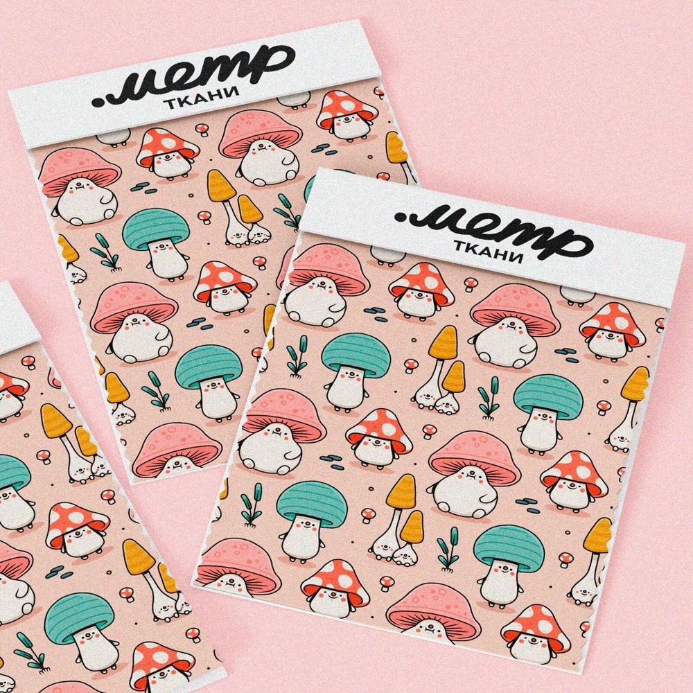 Ткань дюспо детские грибочки