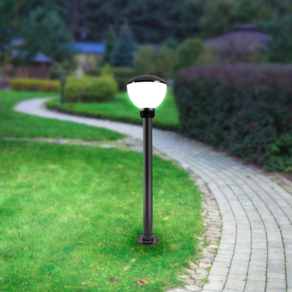 Садово-парковый светильник ЭРА НТУ 01-75-002 Аква 1303 напольный черный IP54 Е27 max75Вт h850mm | Садово-парковые светильники