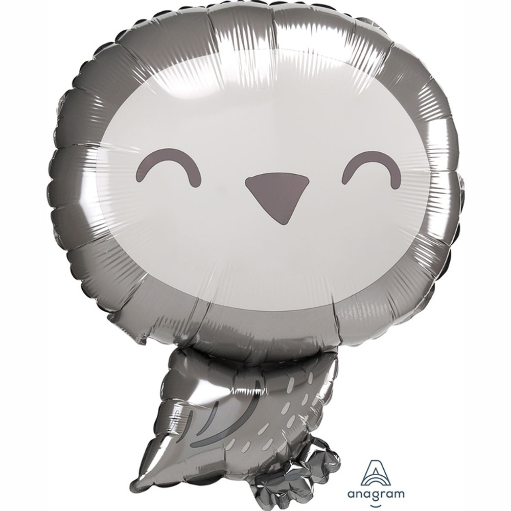 Шар Фольгированный Сова серая (Серый)