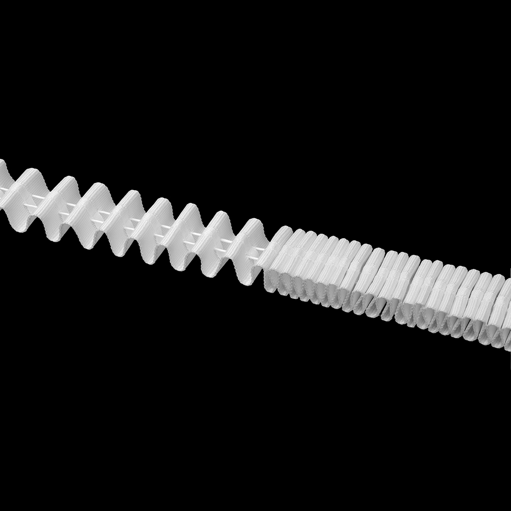 Шторная лента Oz-Is арт. 2360С, коэф сборки произвольный, цвет белый (ширина 25 mm)