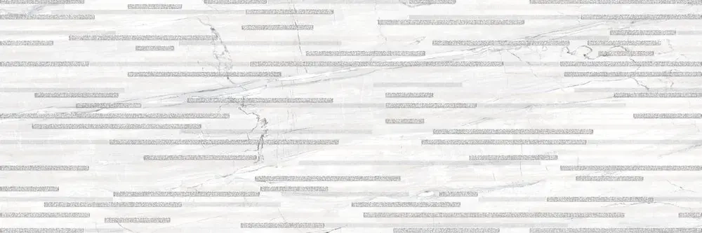 Декоративная плитка ALMA Ceramica DWU93SGP17R Singapore 30x90 серая / белая глянцевая под мозаику