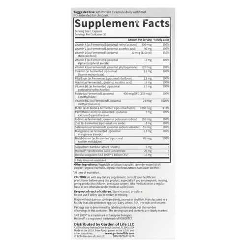 Garden of Life, Тереза Formated Multi +, комплекс для красоты, 30 капсул