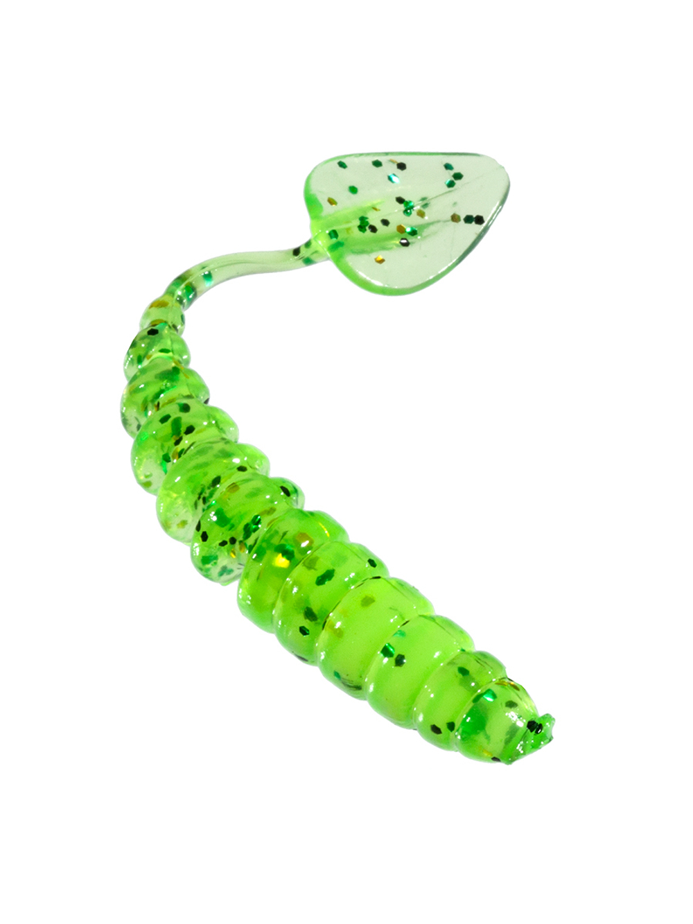 Приманка ZUB-Shad  60мм(2,3") -7шт, (цвет 351) шартрез с блестками