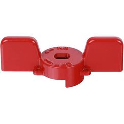 Ручка для шарового крана STOUT 1"-1"1/4 бабочка красная 32863