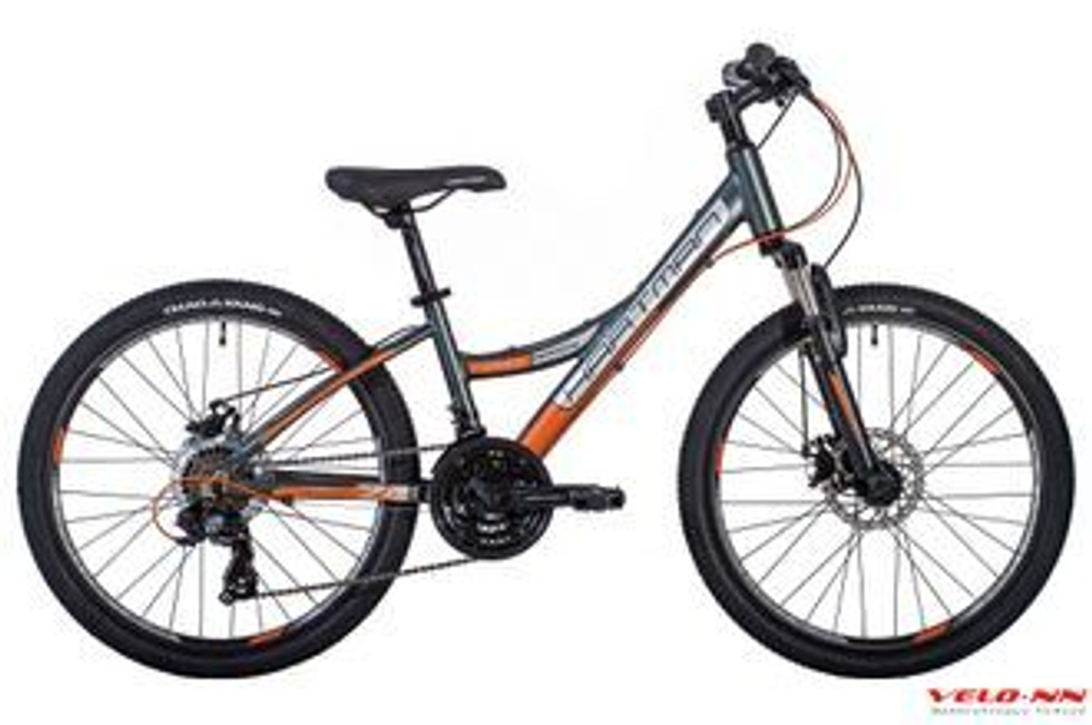 Велосипед Hartman Rowdy Pro Disc 24"  (2023) тёмно-серый/оранжевый