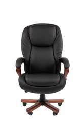 Офисное кресло Chairman 408 Россия нат.кожа/экокожа черная (мультиблок)