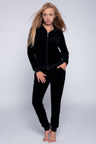 Стильный женский костюм Jennifer с брючками (Размер: L-XL) (Цвет: черный)