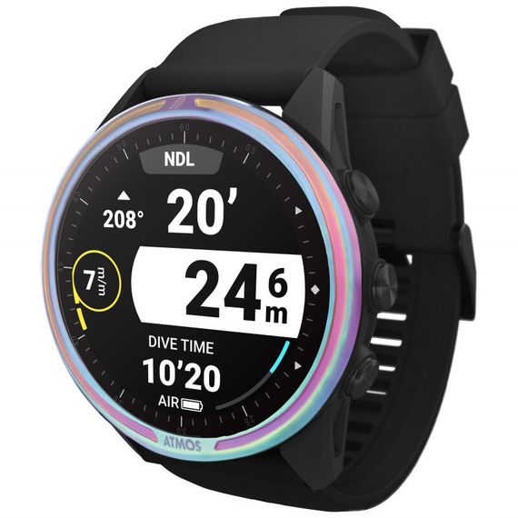 Компьютер-декомпрессиометр подводный Atmos Mission 3 черный/иридиум