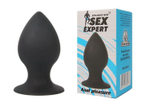 Чёрная анальная пробка Sex Expert - 7 см. (Цвет: черный)