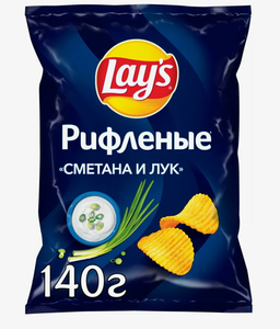 ЧИПСЫ LAYS СМЕТАНА И ЛУК 140ГР
