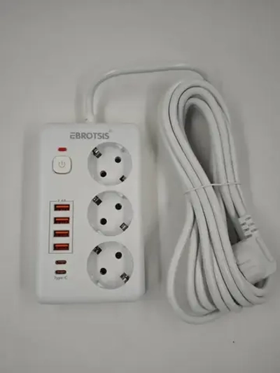 Сетевой фильтр Artdem удлинитель сетевой 5м, с предохранителем, 4000 Вт, 5 метров, 3 розетки