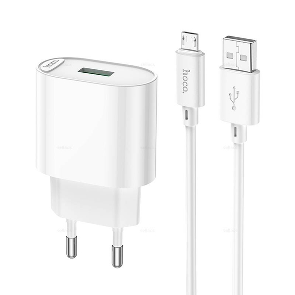 Зарядное устройство на Micro-USB Hoco C109A QC3.0 (white)