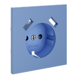 Накладка для розетки с заземлением и защитными шторками, с USB A+A, S70 (деним)